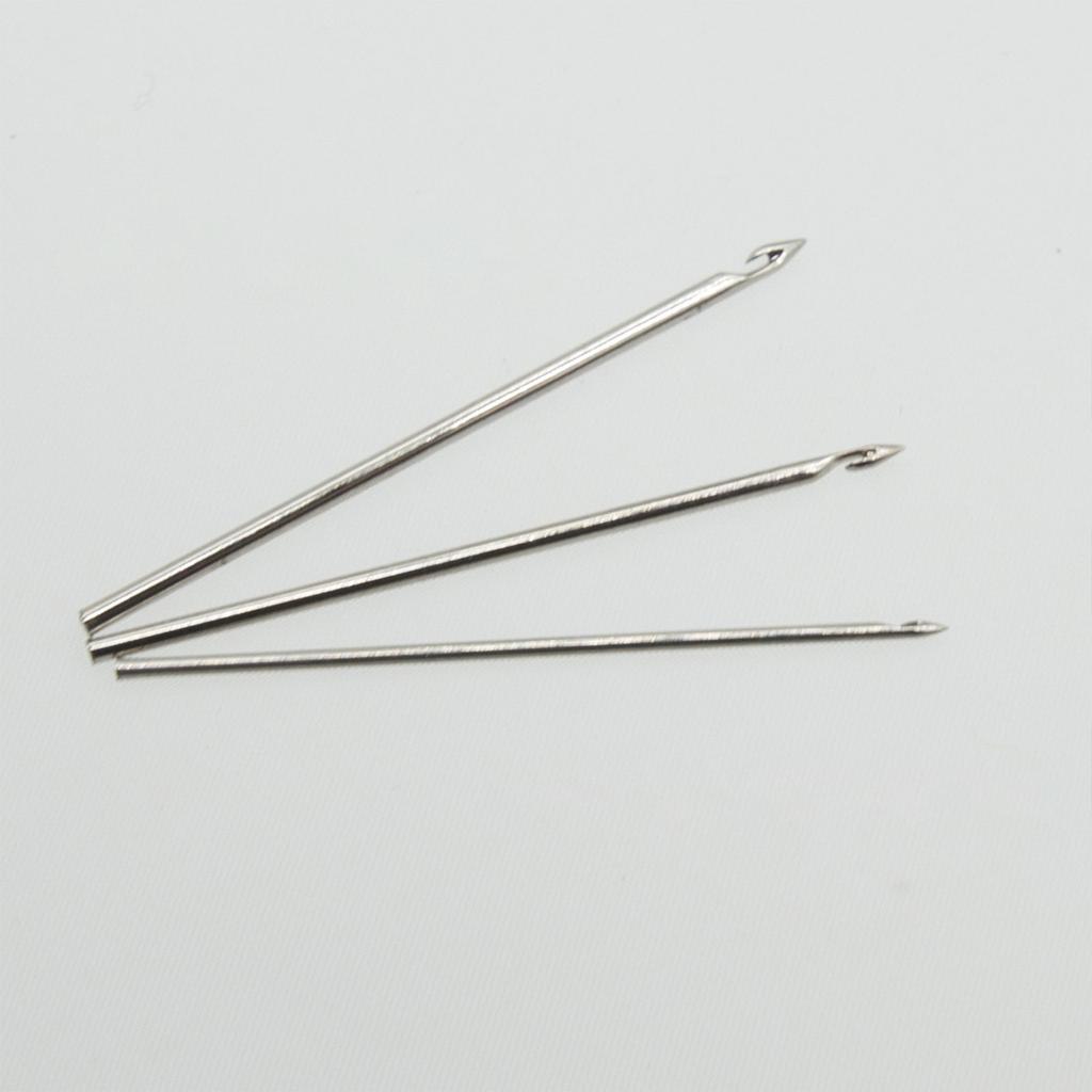 Sticknadel mit Holzgriff inklusive Nadel (0,67 mm 0,9 mm 1 mm) Sticknadel Häkelnadel für Pailletten Perlen Stricken