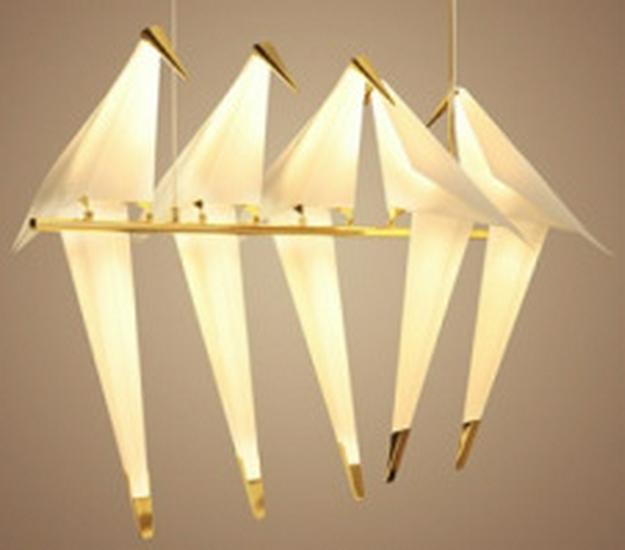 Modern Origami Bird Pendant Lamp - Creative Design for Restaurant, Living Room, or Bedroom