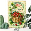 D Strawberry Iron Painting Rustic Style Wall Art Pcs Home Decor for Living Room Kitchen Cafe