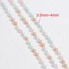 No Fade 1Meter Crystal Stone Stainless Steel Chain Pink Blue Beaded Chains for Necklace Bracelet Chain Jewelry Making DIY