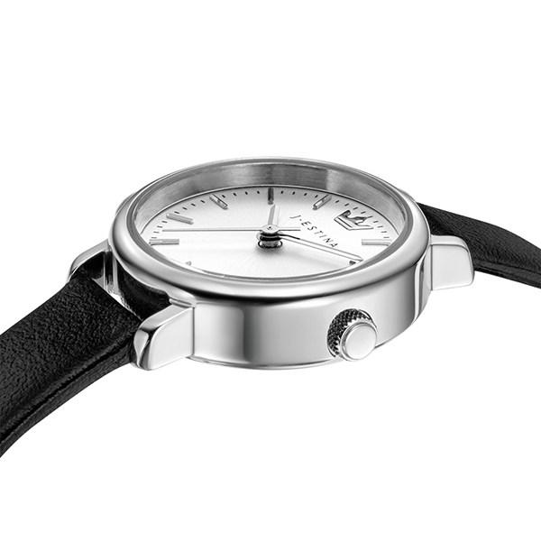 J.ESTINA AMICO Leather Watch JWM1LE3BF307WHBK0 + Shopping Bag