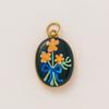 18K Gold Stainless Steel Heart Flower Pendant with Color Retention
