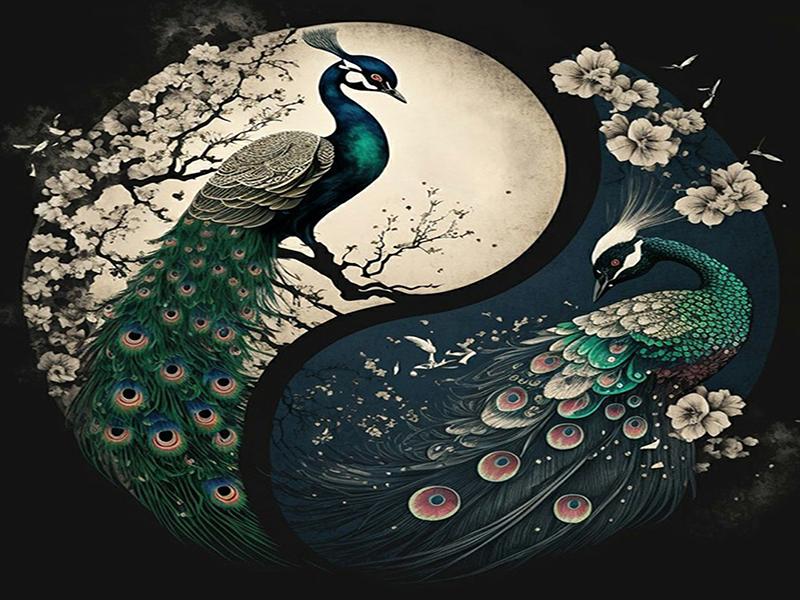 Yin-yang Animal Personality DIY Full Drill Diamond Decorative Painting