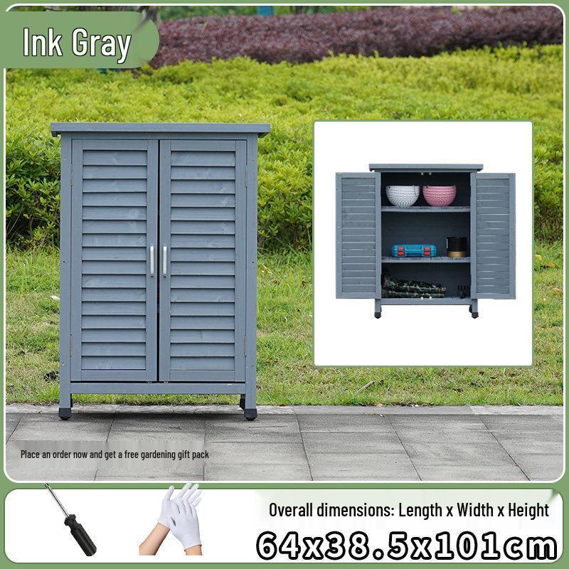 Outdoor Anti-Corrosion Sunscreen Storage Cabinet for Garden and Courtyard