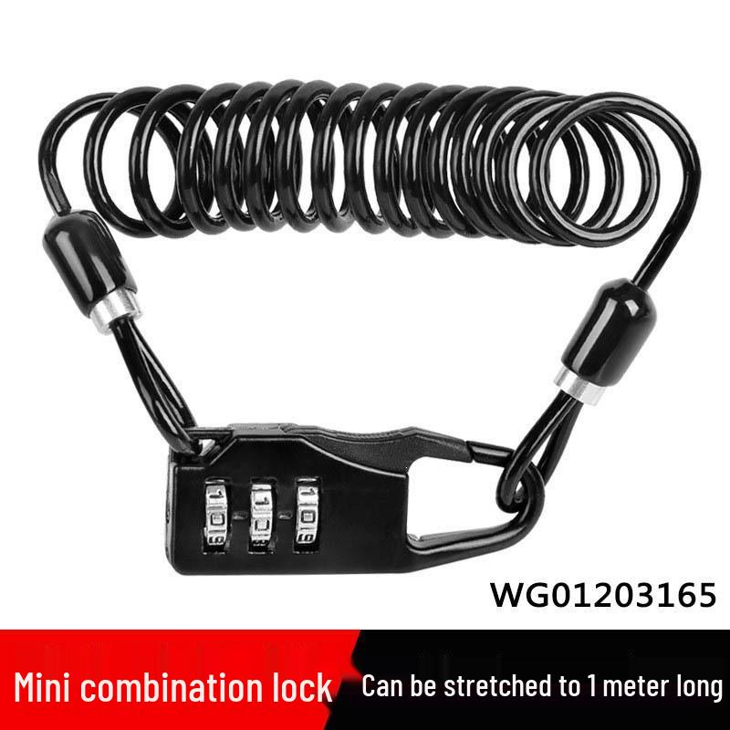 Multi-functional Mountain Bike & Motorcycle Steel Wire Helmet Lock - Portable Anti-theft Security