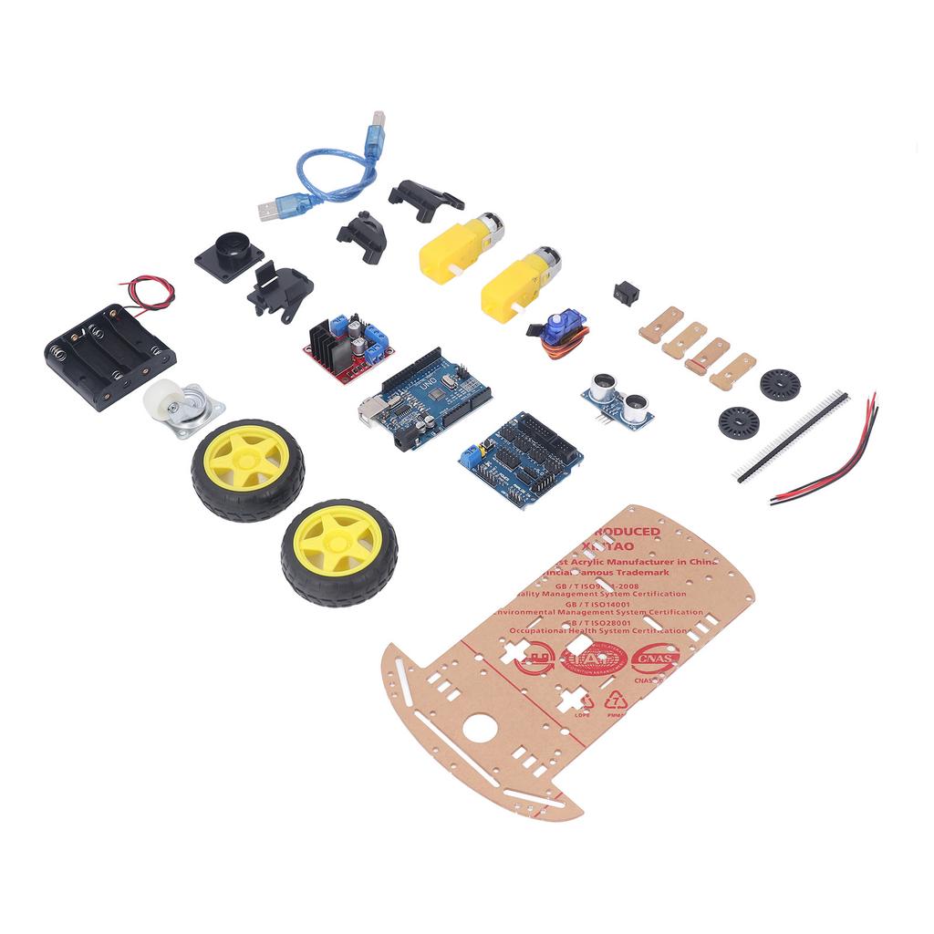 Smart Robot Car Chassis Kit DIY Programmable Development Board 2WD Ultrasonic with Motor MCU