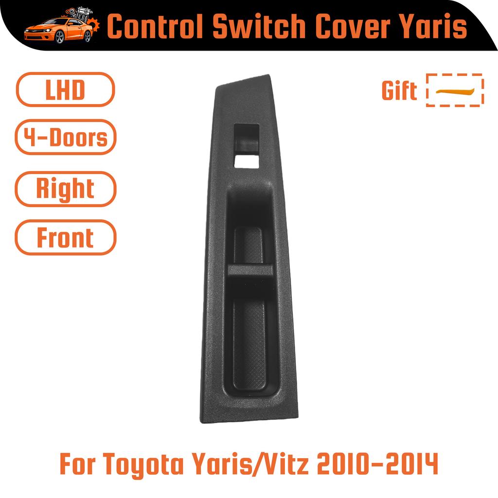 Car Window Switch Control Panel Armrest Upper Panel Cover Replacement For Toyota Yaris/Vitz 2010 2011-2014 Armrest Door Panel
