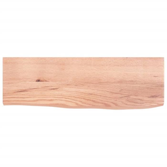 VidaXL Étagère murale marron clair 60x20x2 cm bois chêne massif traité 363641