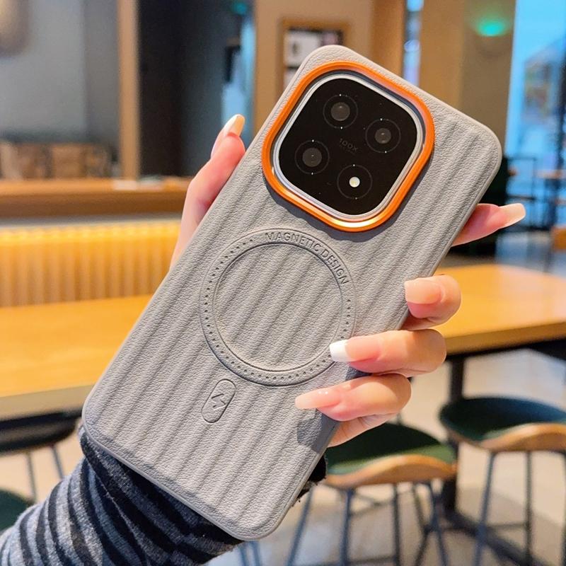 

For Vivo iQOO 15 13 Case Magnetic Ripple Corrugated PU Leather Texture Ultra-thin Protective Cover for VIVO iQOO 13 vivo iQOO 13