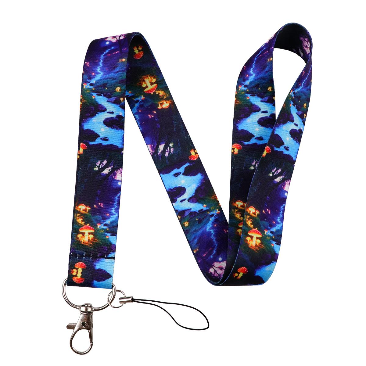 

Cute Rabbit Axolotl Credential Holder Mushroom Neck Strap Lanyard for Key Keychain USB Badge Holder Keyring Accessories Gifts