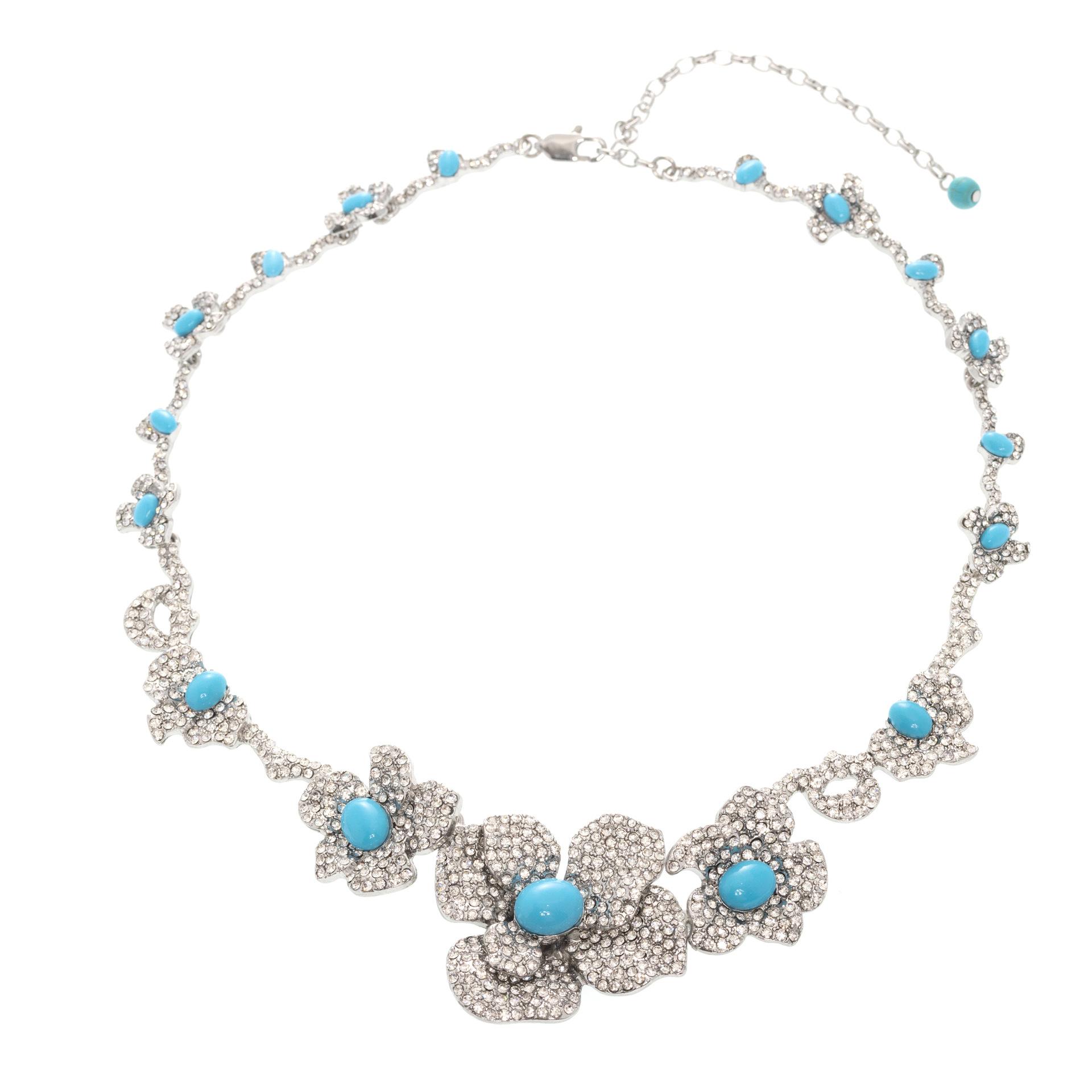 

Medieval Heavy Industry French Retro Fashion Light Luxury Blue Beaded Neck Chain Premium Designer Niche Accessories Necklace