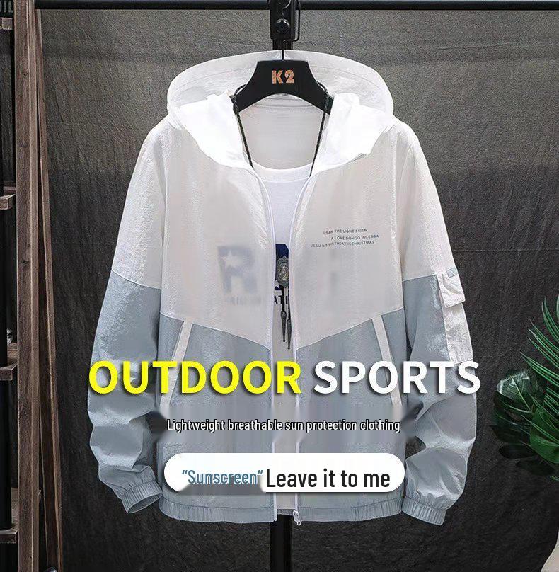 Giacca a vento unisex ad asciugatura rapida con protezione solare - Giacca solare per pesca all'aperto e uso casual