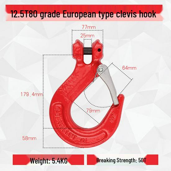 Universal Swivel Clevis Hook for Hoist Crane Rigging and Lifting