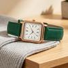 Quartz Watch for Women Luminous Hands Compact Wristwatch Elegant Arabic Numerals Watch Easy Night Reading Square Watch for Daily Wear Gift