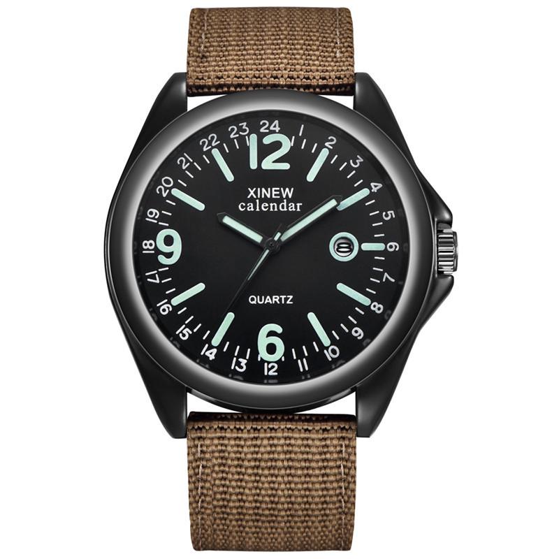 Men's Fashion Nylon Quartz Date Wristwatch 1814