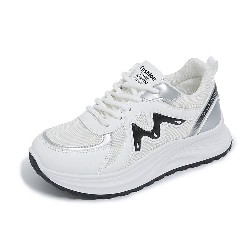 Mesh Breathable Sneakers Women's 2025 New Spring Casual Dad Shoes Show Small Feet, Lightweight Platform Running Shoes Women