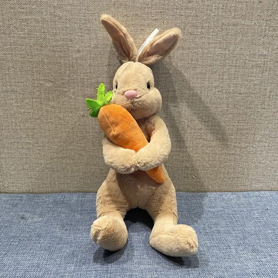 Cute Bunny Plush Toy Hugging Carrot Soft Stuffed Rabbit Doll for Kids