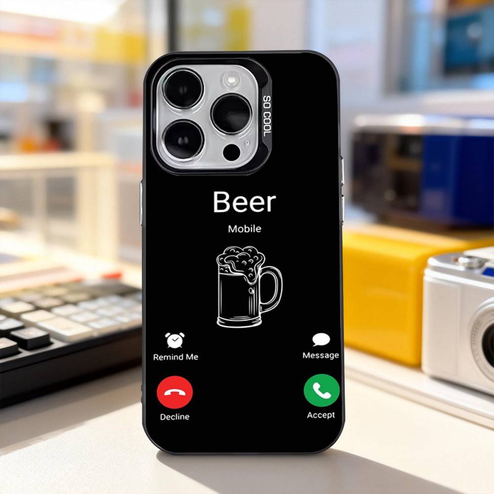 Lnteresting Beer P-Printing Phone Case For iPhone 11,12,13,14,15,16,17,Pro,Max,Plus,E,Air,Mini IMD Matte Black