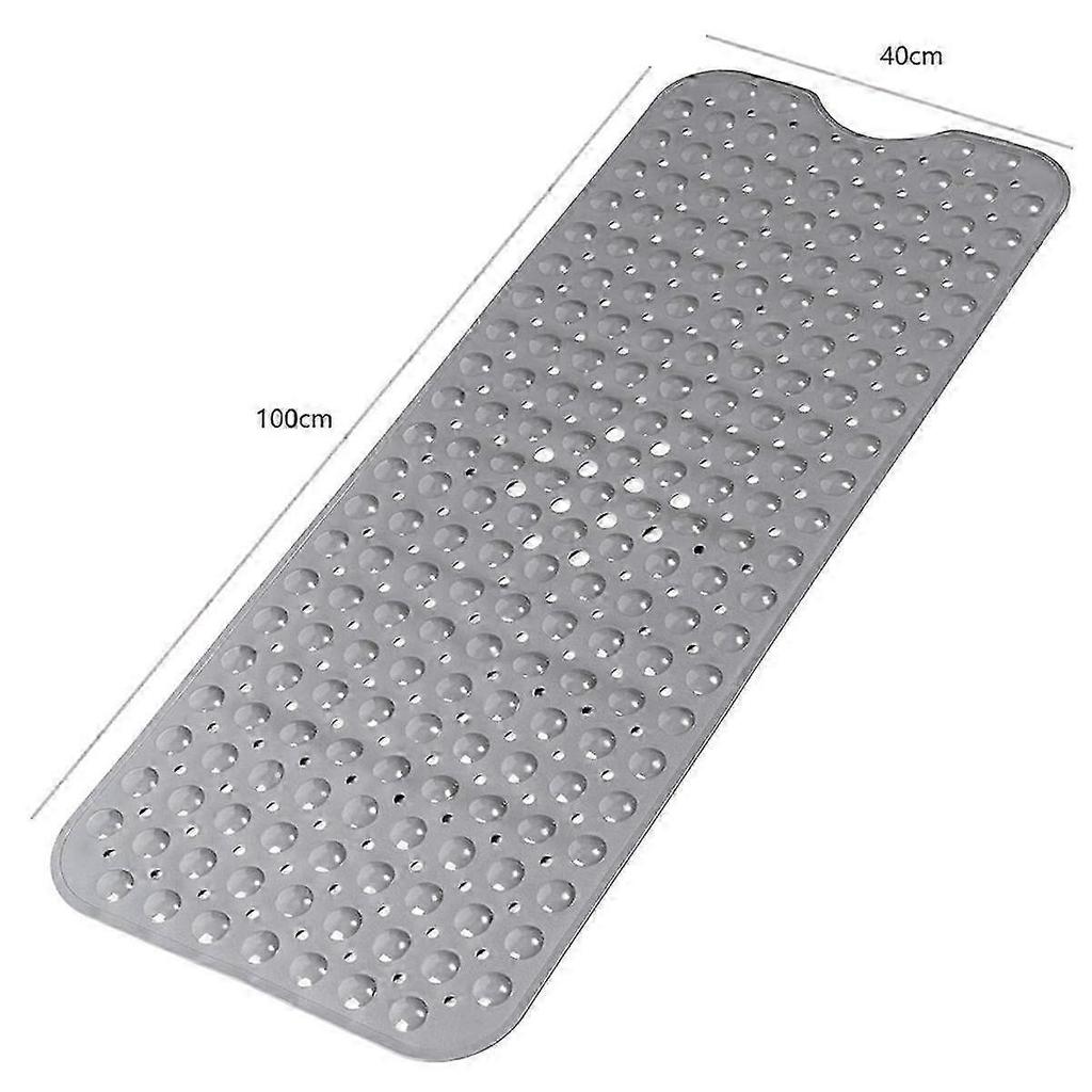 Non-Slip Bathtub Mat Extra Long Bath Mat for Tub Shower Mats with Suction Cups and Drain Holes Bath
