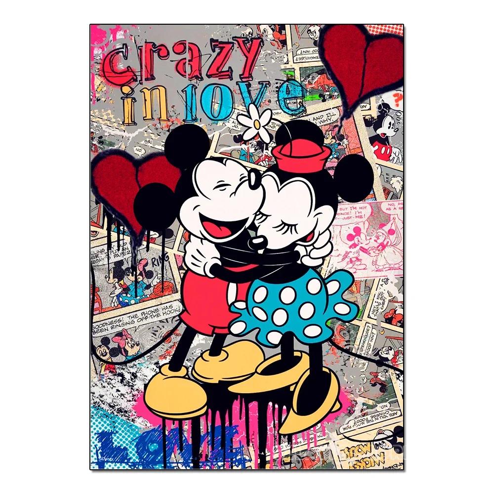 5D DIY Color Mickey Diamond Painting Kit Tidal Graffiti Cross Stitch Handmade Diamond Mosaic Embroidery Art Gift
