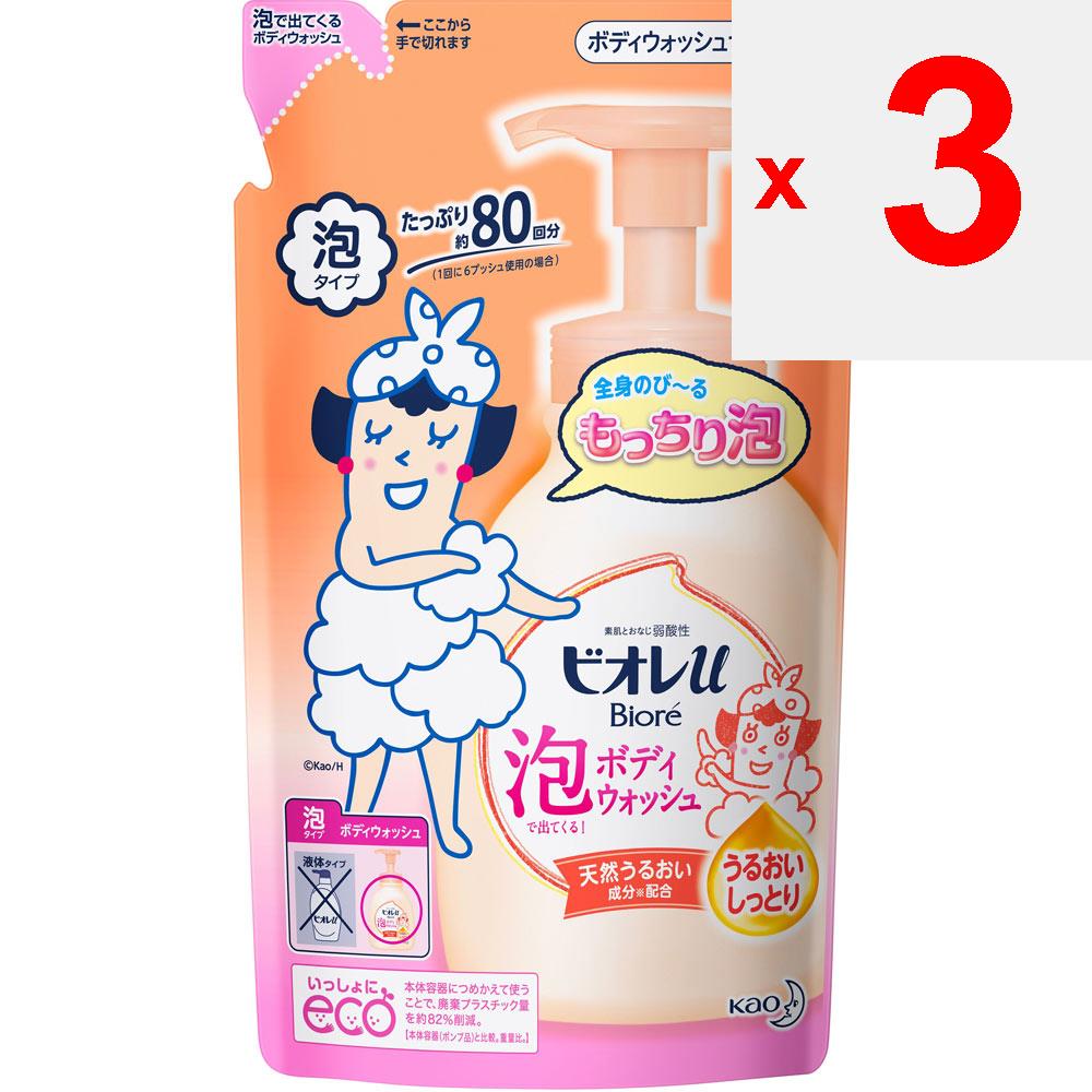 KAO Biore U Body Wash That Comes Out In Foam - Moisturizing Refill 480ml General Purpose (Biore II) Body Soap Wet Your Skin, Take 1-2 Pumps of Foam, S