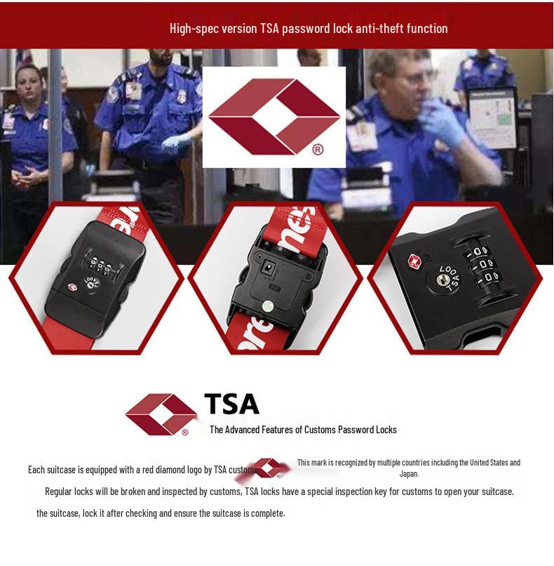 Explosion-Proof Customs Lock Luggage Straps: Reinforced Cross-Packing Straps for Tightening Checked Baggage.