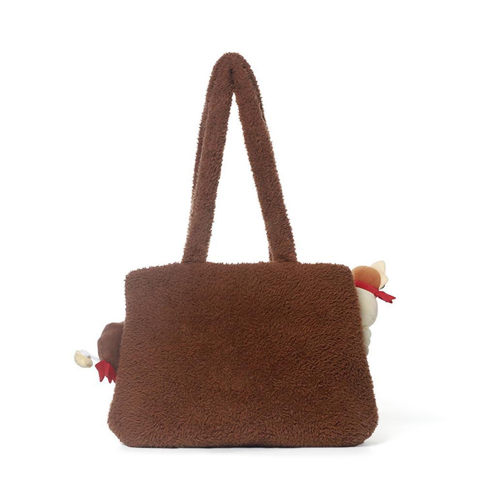 Cute Cartoon Hamburger Single-Shoulder Bag — Versatile Plush Handbag For Women And Girls