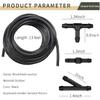 30 PCS Car Windshield Washer Hose Kit, 13.1Ft Washer Fluid Hose & T-Type Y-Type I-Type Hose Connector, Connect Water Pump And Nozzle Mounting Kit,