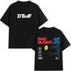 New Singer Bad Bunny 100cotton Mens Shirt Hawaiian Luxury Graphic Hip Hop Tshirt Summer Y2K Short Sleeve Fashion Oversized Tee