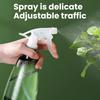 500ml Spray Bottle Transparent Refillable Spray Bottle with Adjustable Nozzle Plant Mister Bottle for Cleaning Watering Hair Cooking Gardening