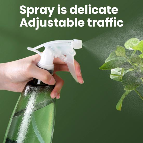 500ml Spray Bottle Transparent Refillable Spray Bottle with Adjustable Nozzle Plant Mister Bottle for Cleaning Watering Hair Cooking Gardening