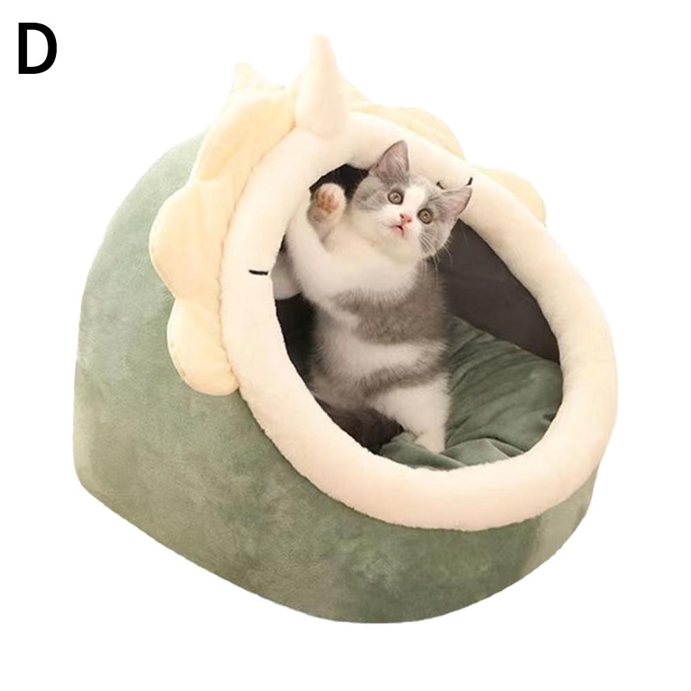 Deep Sleep Cat Bed Cartoon Pet Bed Foldable Removable Washable Pet Sleeping Bed for Small Dog Cats Mat Bag Cave Washable