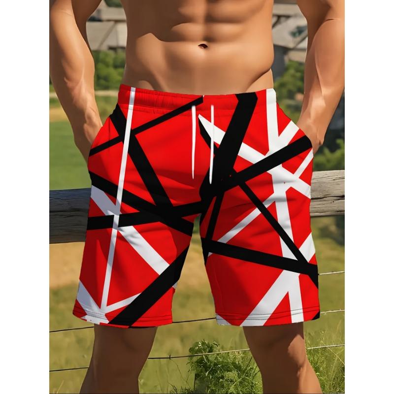 Men s 3D digital printed casual shorts, fashionable summer design, comfortable and breathable, suitable for outdoor sports S