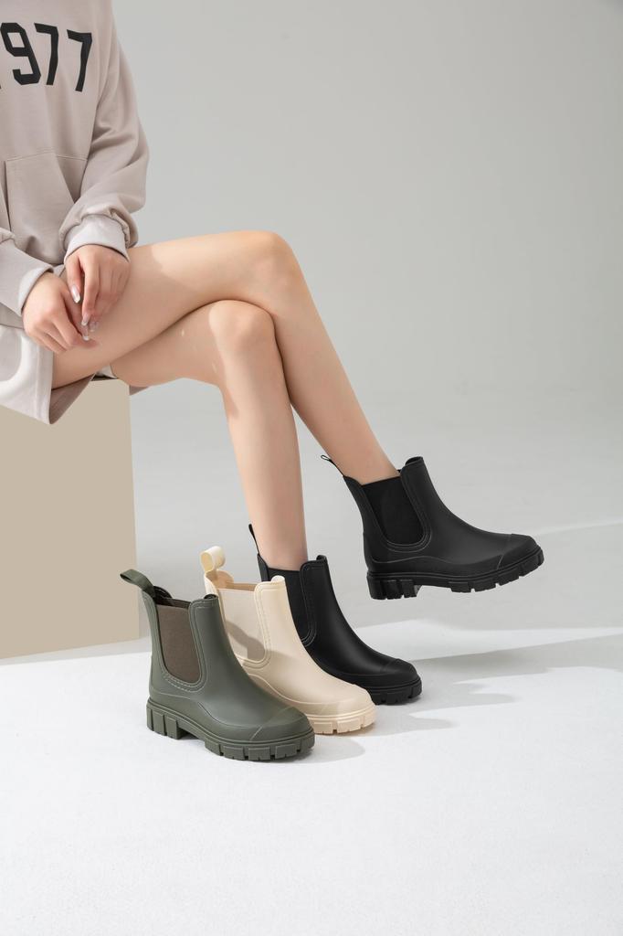 G300 Rain Short and Comfortable Japanese Shoe GIO&GIA Women's Boots, Boots, Stylish, Non-Slip, Soft, (Beige, Size, Adult, 23.5 cm)