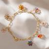 20pcs Stainless Steel Multicolor Flower Crystal Beads ABS Pearl For Jewelry Making DIY Handmade Necklace Bracelet Accessories