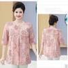 Women's Plus Size Blouse Summer Half Sleeve T-Shirt Loose Print Blouse