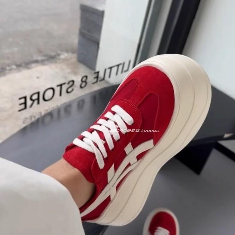 Spring and summer muffin bottom versatile breathable sardine cloth heightened thick-soled German training women's shoes ultra-light