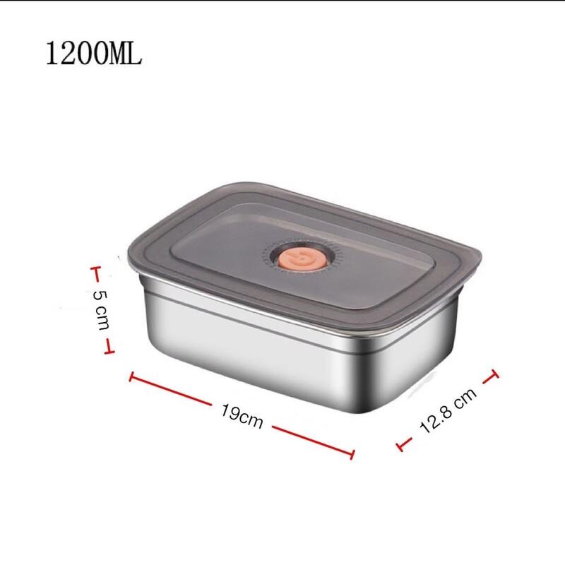Stainless Steel Food Storage Container with Lid 1200ml