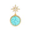 APM Monaco Six-pointed Star Design Earrings for Women, Lake Blue YE16660XTU