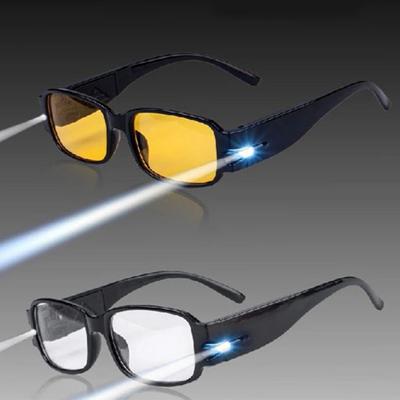 Unisex Rimmed Reading Eyeglasses Glasses Spectacles Magnifier with LED Light