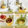 Sink Strainer Basket, Hang On Faucet Kitchen Sink Drain Basket, With Push To Empty & Detachable Fast-Drain Mesh