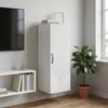 Wall Mounted Cabinet White 33 X 34.5 X 90 Cm Particleboard