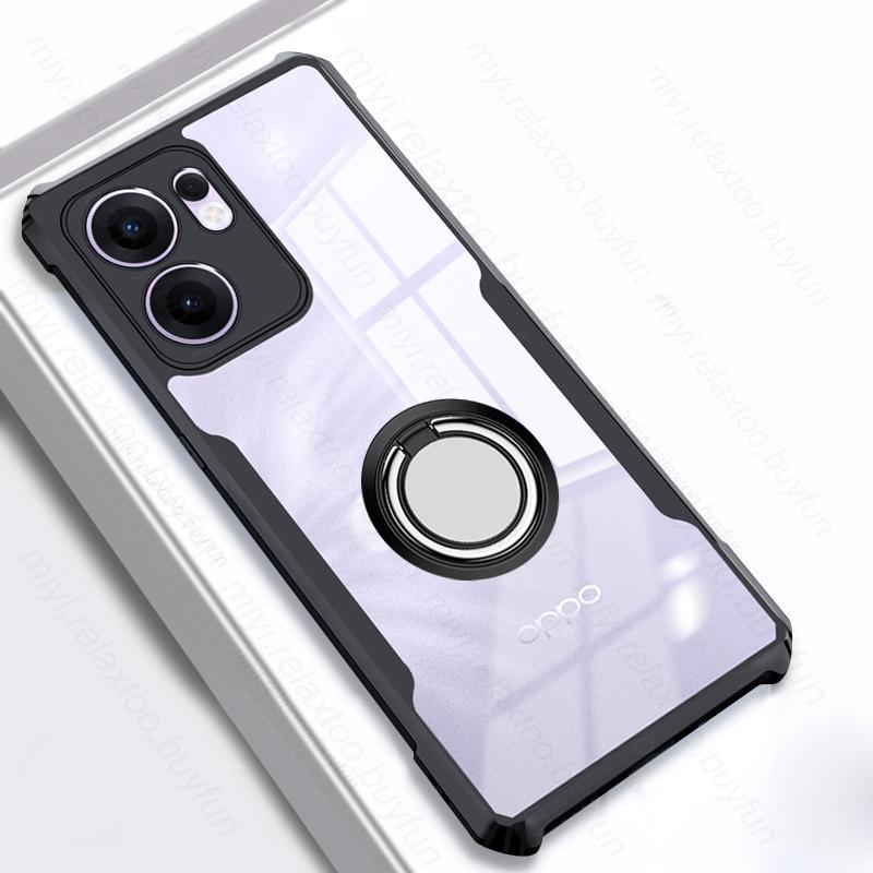 

Acrylic Clear Crystal Case For Oppo Reno 13 FS F S 13F 13FS Reno13 Reno13F Reno13FS 5G Magnet Holder Ring Armor Shockproof Coque For Reno13 F 4G
