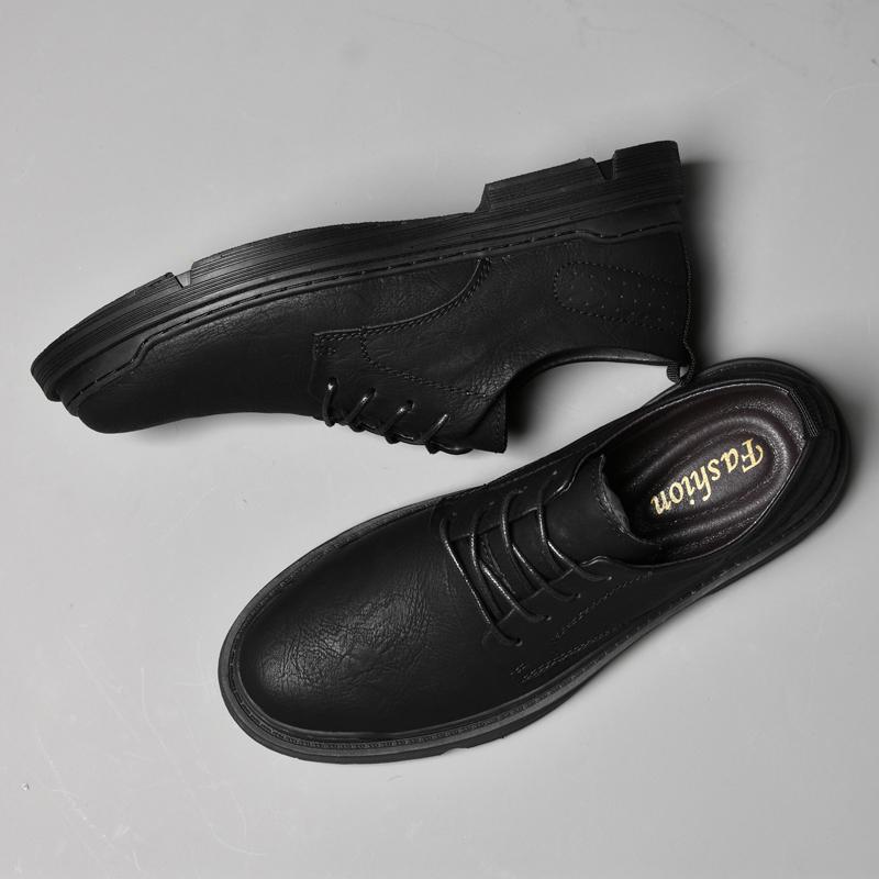 Klassiska Herrskor Casual Äkta Läder Herr Business Skor Snörskor Herr Oxfordskor Handgjorda Herr Klänningsskor Herr Flats