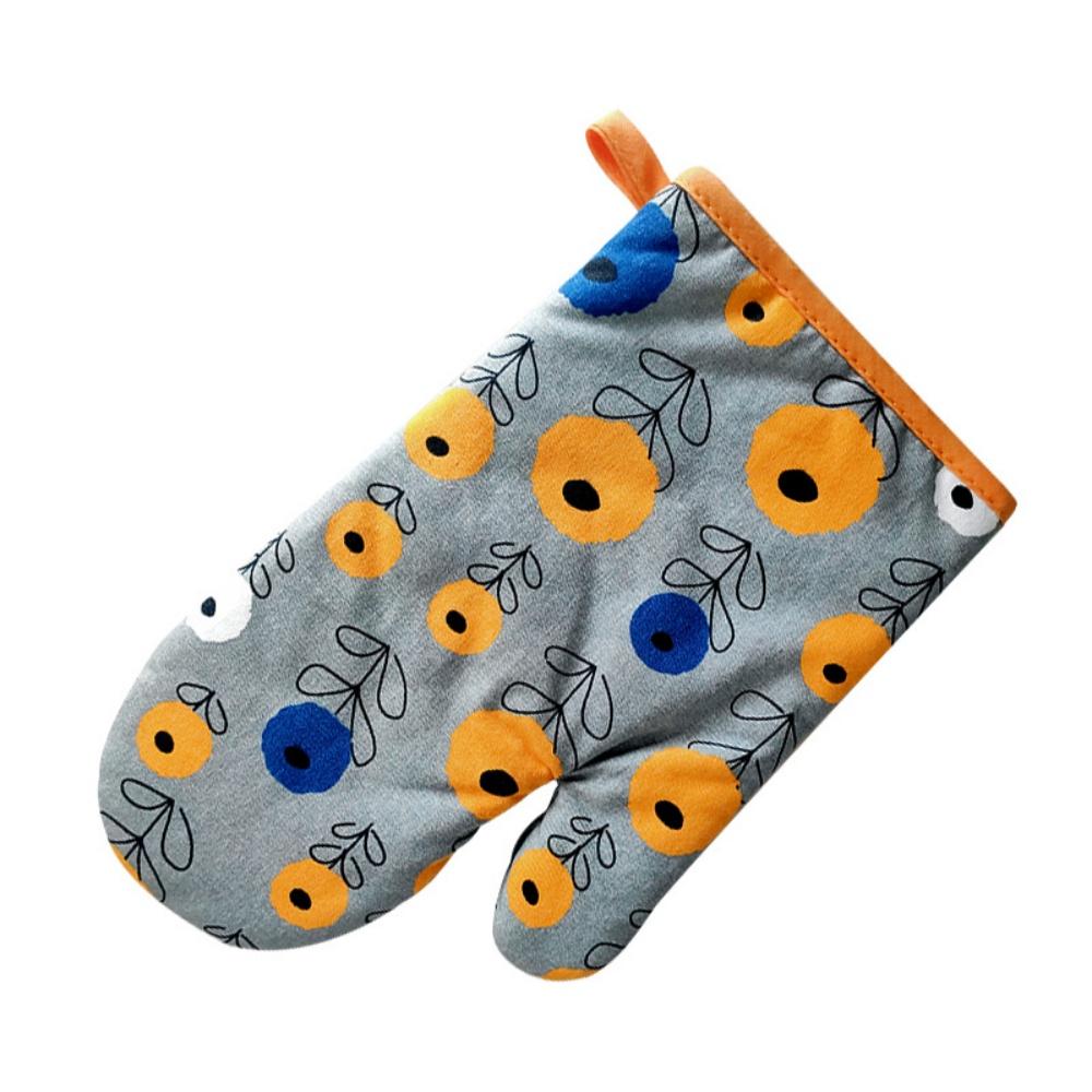 Kitchen Baking Supplies Heated Gloves Anti Temperature Thermal Insulation Oven Gloves Cute Thicken Wristband Cuisine Accessoire
