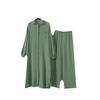 Arab Style Muslim Women's Two-Piece Set: Long-Sleeved Shirt & Pants for Spring/Autumn