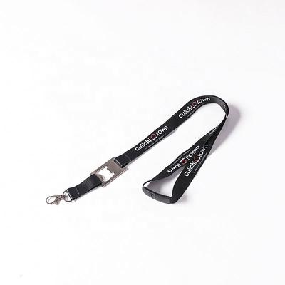 Custom Logo Thermal Transfer Printed Polyester Lanyard Bottle Opener Breakaway Lobster Claw Neck Strap ID Badge Holder