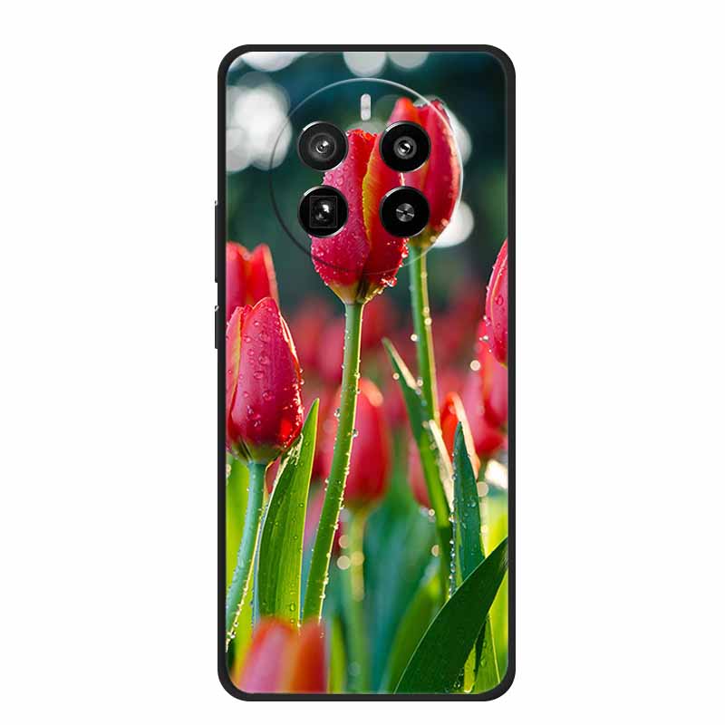 For Realme 12 Pro Case Realme12 Pro Plus 6.7" Black Silicone Soft Phone Case For Realme 12 Pro Back Cover Case 12Pro Coque Shell