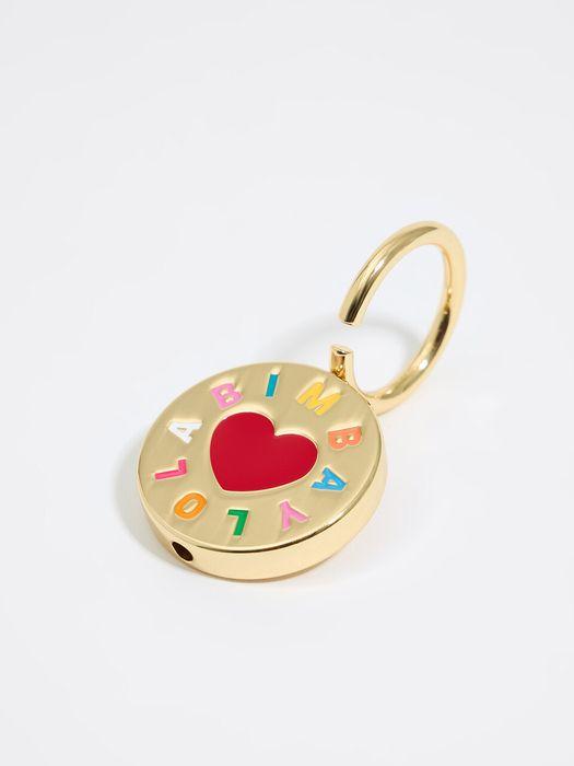 BIMBA Y LOLA BIMBA Y LOLA BIMBA Y LOLA Silver Logo Heart Keyring B246AIZ015GOF