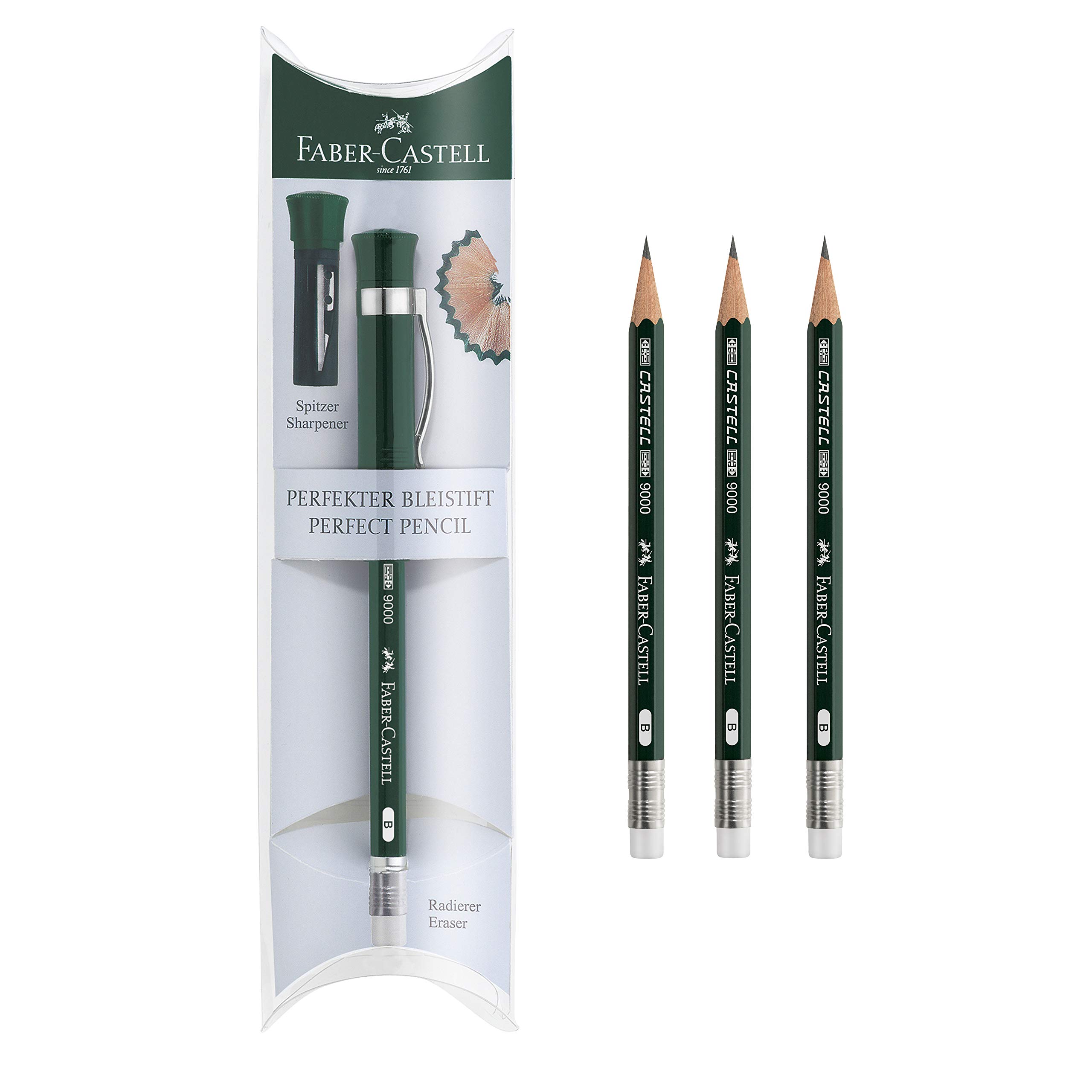 

Perfect Pencil 9000 and Pencil Extender Faber-Castell (3 Refills) - #2 Lead, Sharpener,